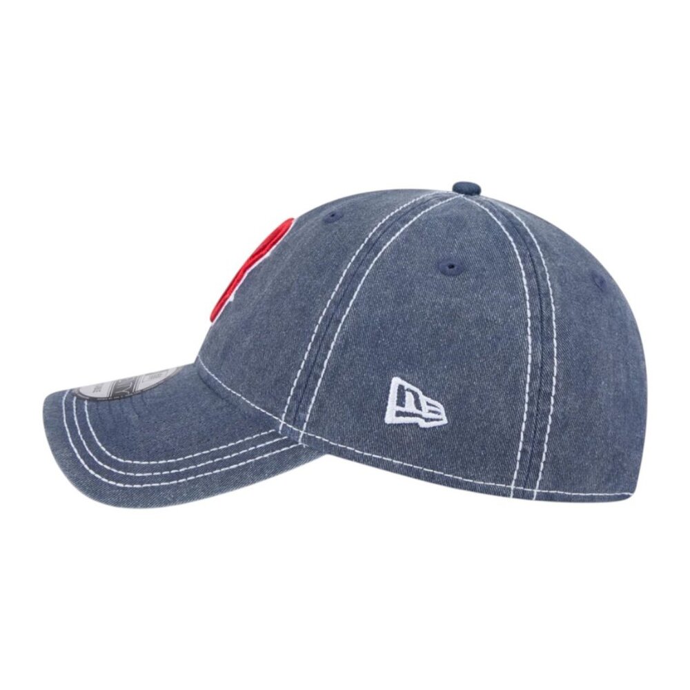 New Era Boston Red Sox Washed Contrast 9TWENTY Adjustable Strapback Hat Cap Blue - Picture 4 of 7